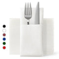 Custom Logo Cutlery Pocket Napkin Paper Hand Towels Airlaid Paper Napkins Christmas Wedding Linen Feel Napkins Paper Guest Towel
