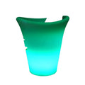 OEM Custom Modern Design Style LED Color-Changing Illuminated Plastic Ice Bucket for Beverages