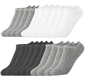 Men's Trendy White Cotton Socks High Quality Anti-Slip Ankle Sports Daily Business Autumn Bottom Customizable Size