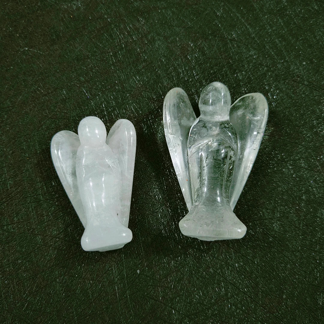 Huiying Hand Carved Natural clear Quartz Stone Crystal Polish Angel for Sale Crafts