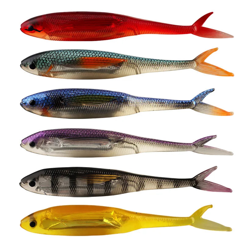 Wholesale 12cm 9g Bionic Fork Tail Fishing Lure Soft Plastic Lure Soft Worm Carp Fishing Bait Artificial Silicone Lure