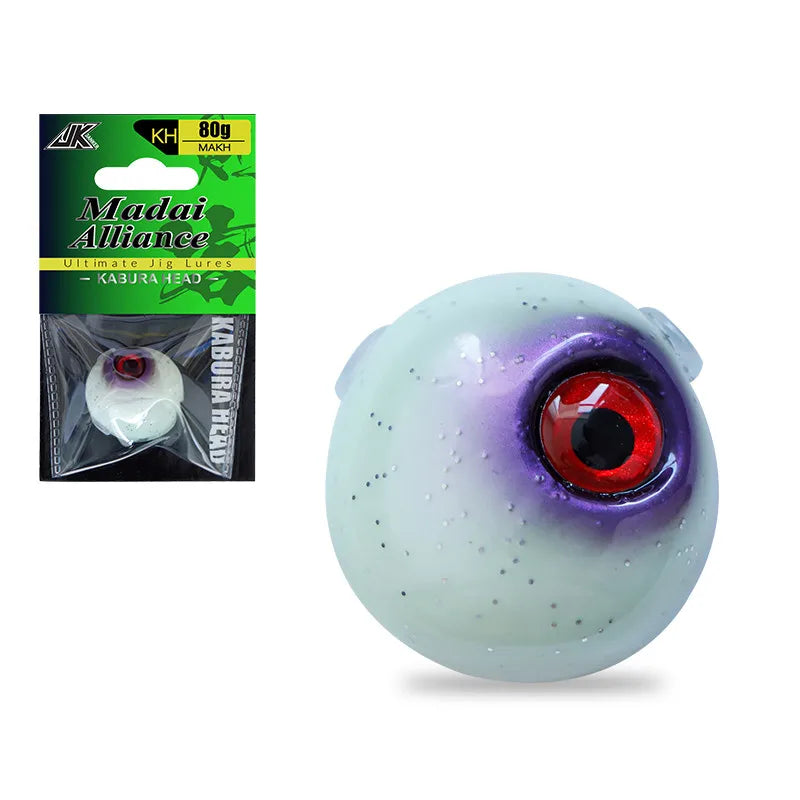 JK MAKH Metal Jig Head Bait Lure Madai Sliding Mold for Snapper Kabura Inchiku Jigging 45g 60g 80g 100g River Lake Stream