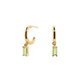 Bohemian 925 Sterling Silver Fashion Solitarie Cubic Zirconia Drop Hoop Earring