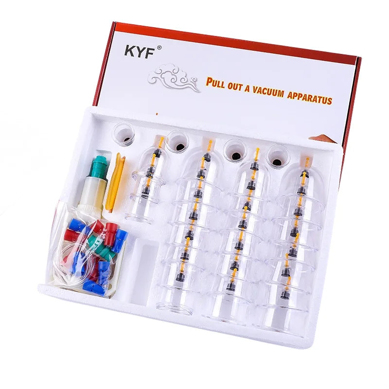 Traditional Chinese Medical Apparatus-No Fire Hijama Ventouses Therapy Set 32 Pcs Cupping Therapy for Body Applicable Apparatus