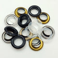 Customized 12mm Fashion Round Brass Grommets Fancy Glossy Black Brass Round Ring Eyelets for Clothes