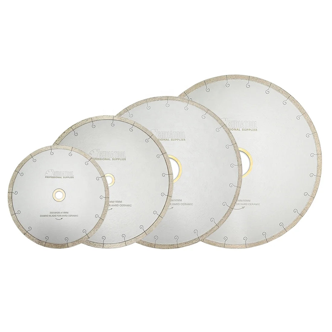 200/250/300/350mm Hot Pressed Continuous Rim Diamond Cutting Blade Porcelain Cutting Disc Saw Blade Fish Hook for Tile Marble