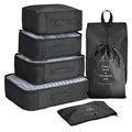 Betoyy 8Pcs Set Waterproof  Reusable Foldable  Eco Friendly Luggage Organizer  Packing Cubes Travel Bag