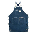 Custom logo Cotton Canvas Cross Back Apron Custom logo Unisex Waiters Barista Apron Kitchen Chef Garden BBQ Tool Work Apron