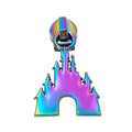 Custom Castle Metal Zipper Pull #5 Nylon Bag Zipper Puller Rainbow Zip Slider Head for Clothing