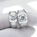 Silver Moissanite Ring One Stone 1ct 2ct 925 Sterling Silver Minimalist Ring Trendy Design