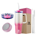 Free Sample 40oz Adventure Beer Tumbler With Handle and Straw Vacuum Reusable Travel Mug New Design in Stock