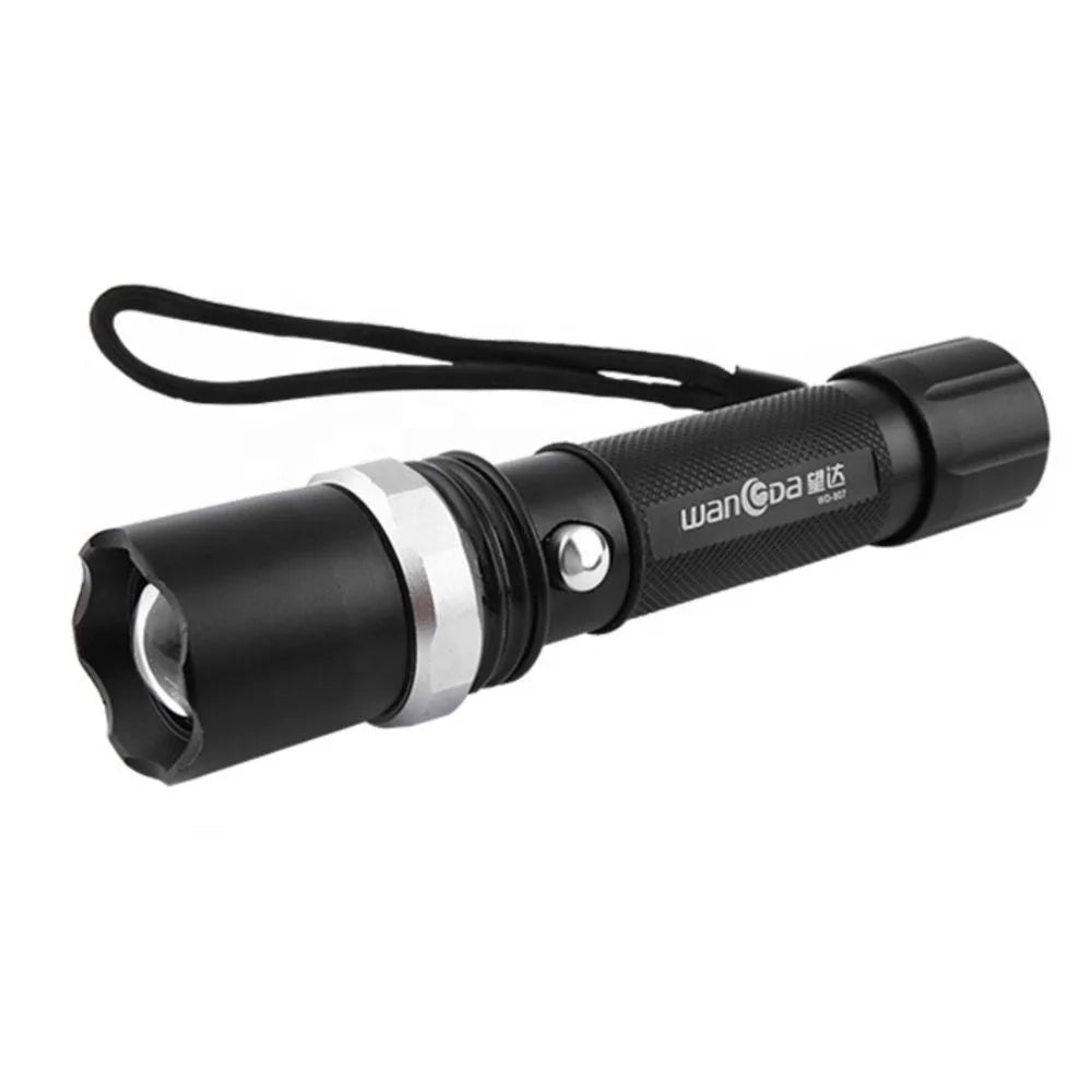 Rechargeable Three Adjustable Setting Flashlight 4800mAh Black Aluminum Torch Promotional Gifts TCH003 Danube Torch in Stock