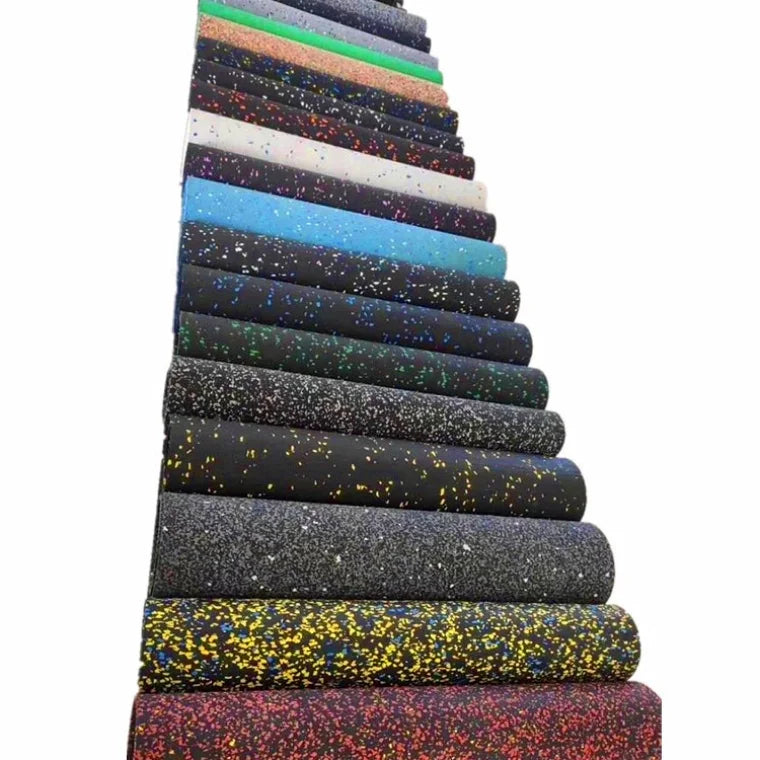 EPDM Fitness Black Gym Rubber Tiles Rubber Flooring Roll Gym Rubber Mat