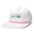 5 Panel Sport Snapback Rope Laser Cut Hole Cap Rope Made Embroidered logo Snapback Cap Polyester