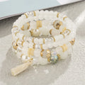 Hot Selling Fashion Handmade Boho Tassels Crystal Jewelry Glass Beaded Stretch Multi-Layer Bracelets