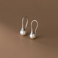Fashion Summer Ear Jewelry 925 Sterling Silver Fresh Water Pearl Drop Earring Girls Gifts Jewelry