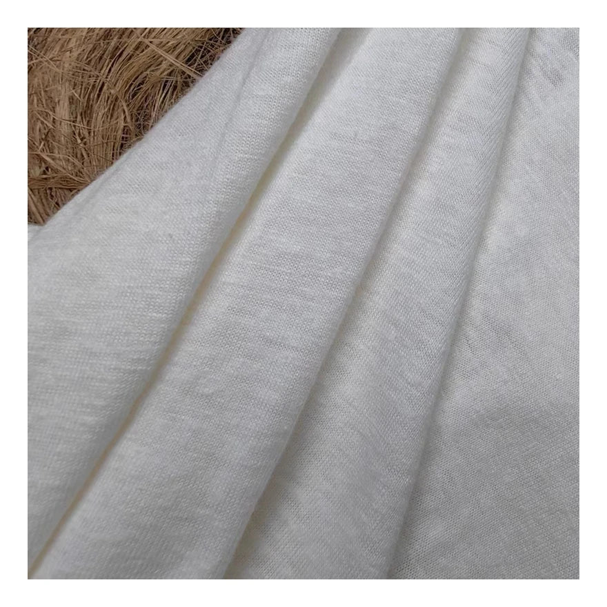 22021 New Arrival 55% Hemp 45% Eco Organic OEKO-TEX Certified Cosy Sustainable Single Jersey Hemp Knitted Fabric for T-shirt