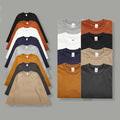 Wholesale 300 GSM Heavy Weight 100% Cotton Oversize Men's Long Sleeve T-shirts Custom Logo Fashion Print Dyed T-shirts