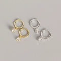 BASQUESUN Factory Wholesale Custom S925 Pure Silver Inlaid with Zircon Minimalist Temperament Stackable Ins Style Earrings