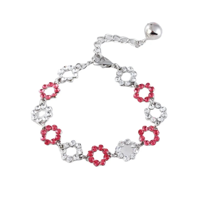 Wholesale Luxury Rhinestone Heart Shape Pet Dog Cat Rhinestone Necklace Choker