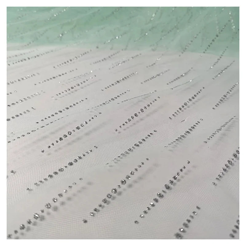 SG17 Custom Bridal Wedding Glitter Tulle Sparkle Glitter Tulle Mesh Fabric