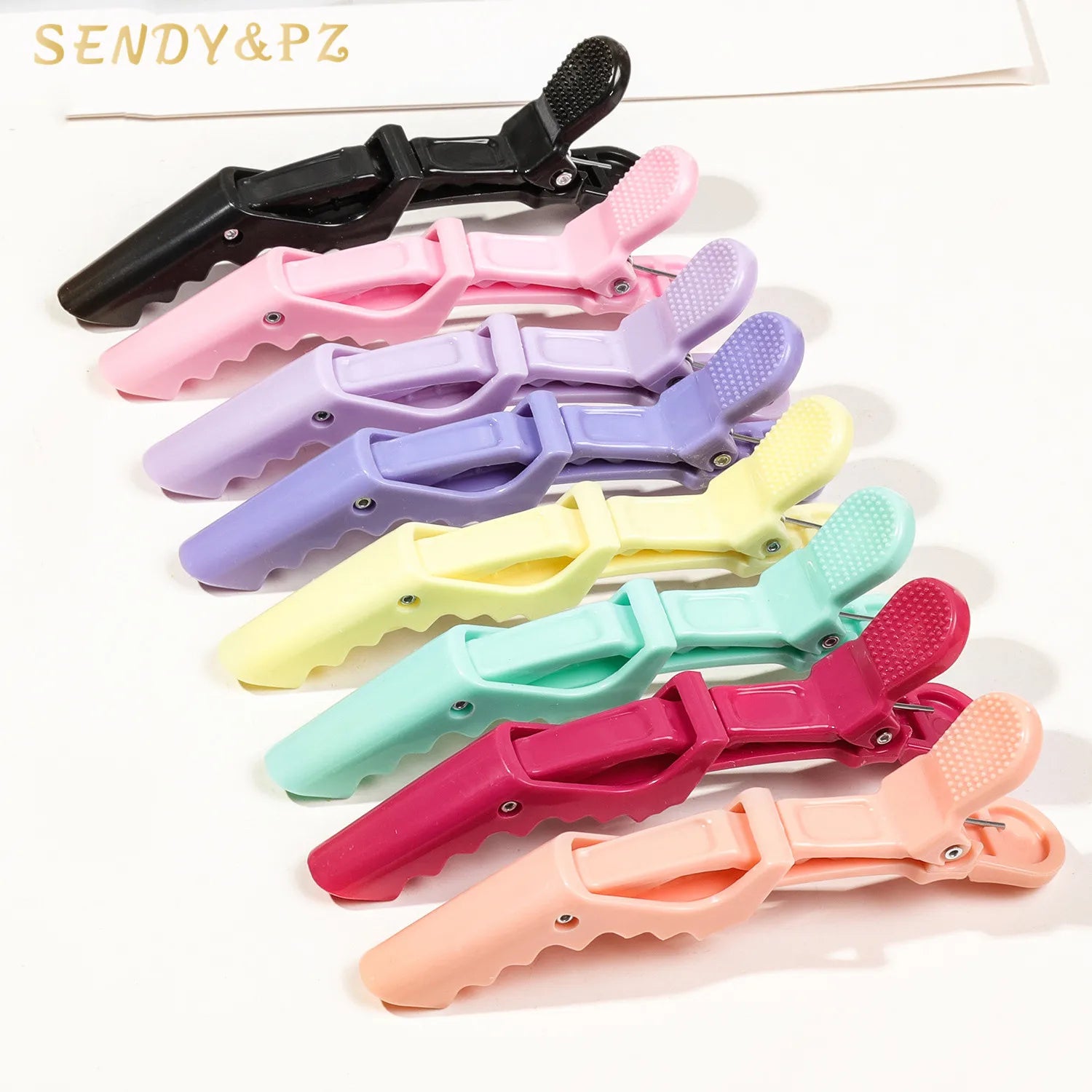 Barber Shop Hairdressing Tools Solid Color 11.5cm 6Pcs/set Alligator Clip Salon Special Perm Hair Dyeing Positioning Clips