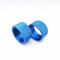 According to Drawing OEM Blue Anodized Knurled CNC turning Aluminum Nut Made in DongGuan
