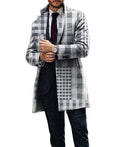 Popular British Business Slim Casual Men's Long Stand Collar Blazer Coat with Worsted Fabric Eco-Friendly for Winter
