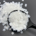 Christmas Decoration Bulk Snowflakes Shaped Glitter White Snowflake Sprinkles Glitter Sequins for Resin Tumbler Slime Nail Arts