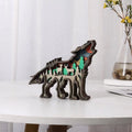Hot Sale Engraved 3D Wood Carved Natural Wood Color Animal Wall Art Tabletop Home Ornament Decor Nana Brand Customizable