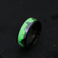 Anel Preto Stainless Steel Glowing in the Dark Elk Ring Anillos De Oro Para Hombre Christmas Gift Black Glowing Jewelry Ring