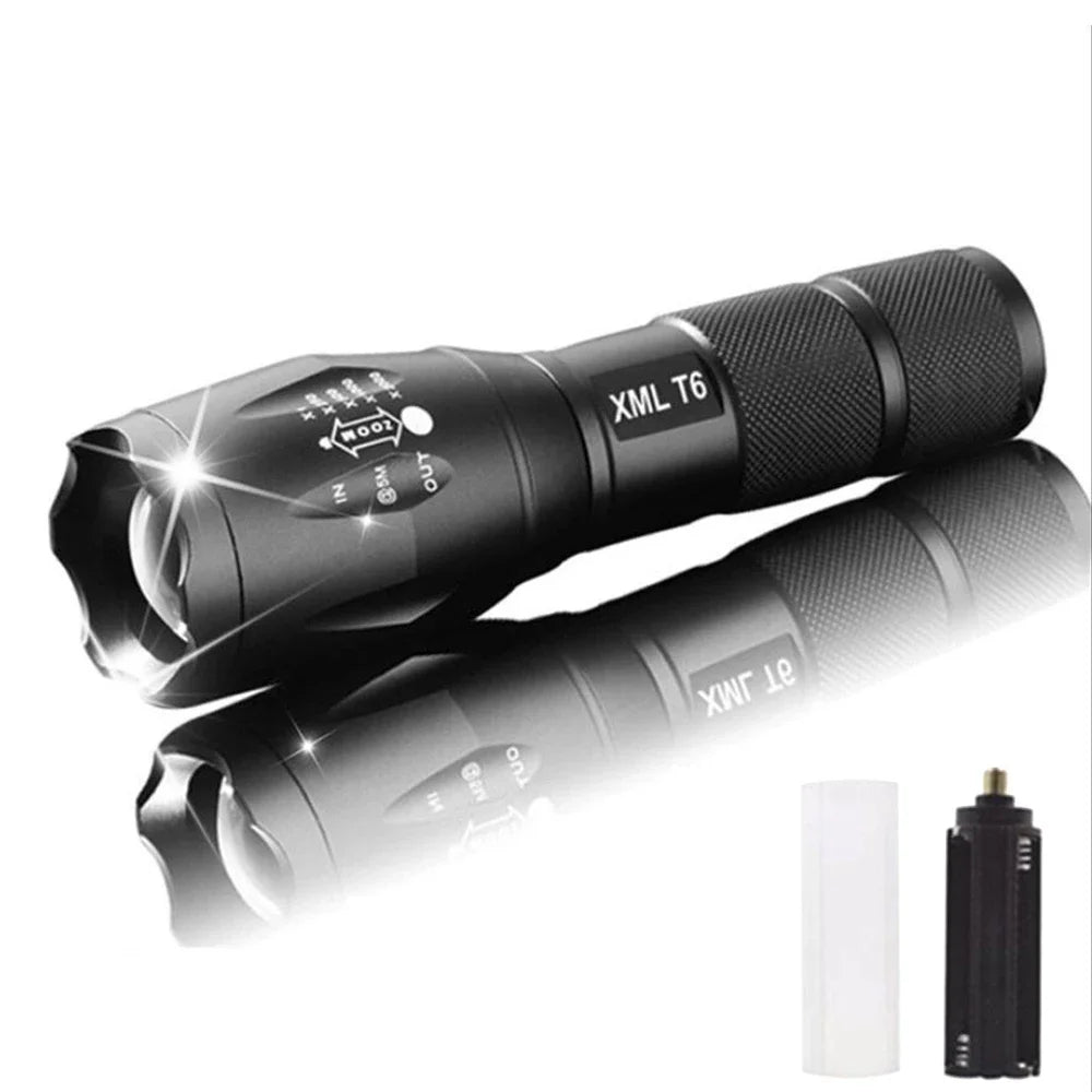 High Power Aluminum Waterproof T6 Zoomable Flash Light Rechargeable Emergency Led Tactical Flashlights Torches for Sale