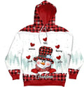 Fitspi Wholesale Christmas Snowman Hoodies Sweet Heart Personalized 3d Hoodie Multicolor Sweatshirt Pullover