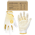 HANDLANDY Brand Stock Wholesale Golden Synthetic Leather Silicone Coating Great Grip Anti-slip Kids American Football Gloves