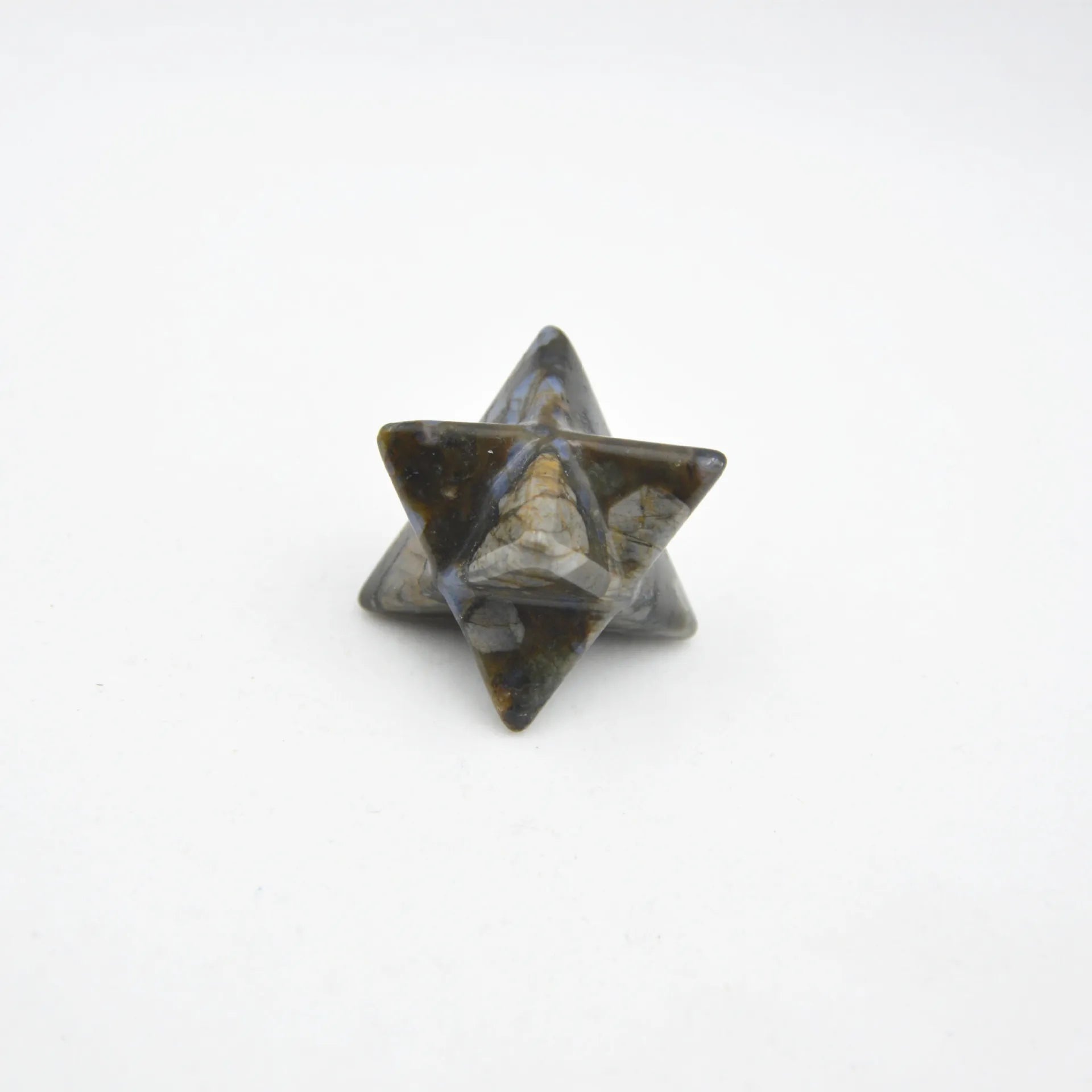 Huiying Wholesale Different Gemstone Crystal Natural Blue Labradorite Merkaba Stars Carvings for Decoration