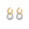 Titanium Steel Earrings Plated With 18 Real Gold Ornaments