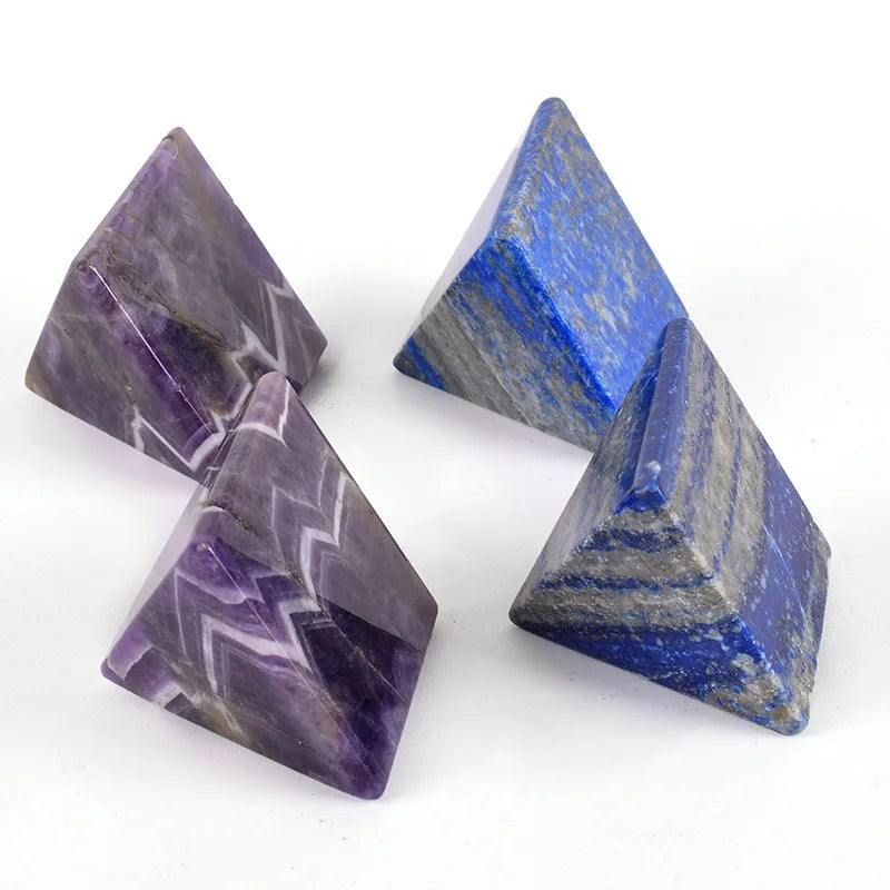 Huiying Natural Crystal Stone Paperweight Pyramid Weight Gemstone Crystal Crafts For Decoration Crafts