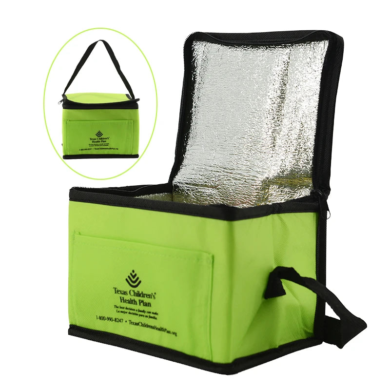 Market Foil Lining Wholesale Thermal Insulated Cooler Bags for 6 Cans 3 Layer Insulated Bag USA Insulated Food Delivery Bag