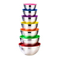 Deepened and Thickened Stainless Steel Salad Beating Bowl with Lid Graduated Markings and Non-slip for Whipping Cream/mixing