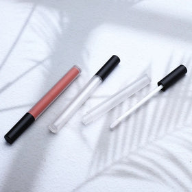 CY802 New Arrival 3ml Blackcustom logo Empty Lipgloss Containers Slim Lip Gloss Tubes with Brush