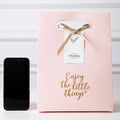 Luxury Foil Paper Bag Aluminium Foil Pouch Bag with logo Customized Size pink Color Cardboard Paper Shopping Bag