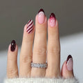 Private Label Short Almond Luxury Reusable Fake False Nails Supplier Wholesale Soft Gel Custom Design Holiday Red Press on Nails