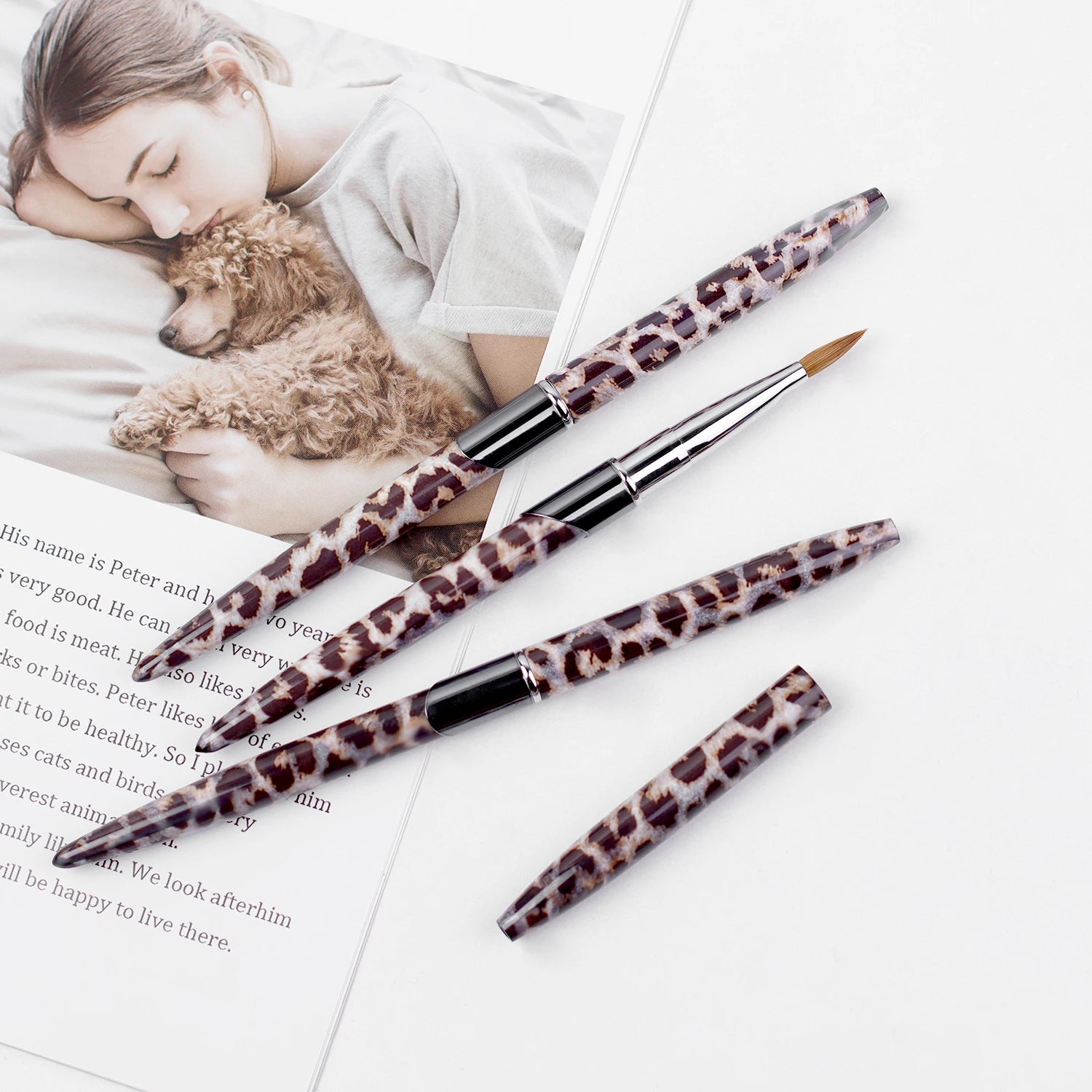 100% Pure Kolinsky Hair Acrylic Nail Brush Nail Art Brushes With Metal Handle Acrylic Nail Tools for Beginner