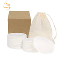 3.15" Round Reusable Bamboo Cosmetic Cleansing Pads Organic Laundry Bag Soft Girls Private Label Makeup Remover Pad