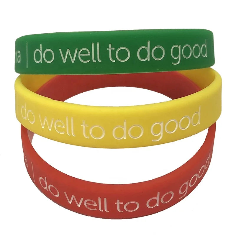 Customized Silicone Wristband Professional Silicone Bracelet Manufacturer Debossed Printer Rubber Sport Wristband for Event