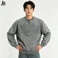 Custom 100% Cotton Crew Neck Pull Over Washed Sweatshirt for Men