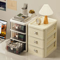 Desktop Storage Box Drawer Type Transparent Dresser Cosmetics Storage Box Plastic Multi-layer Stationery Organizer Shelf