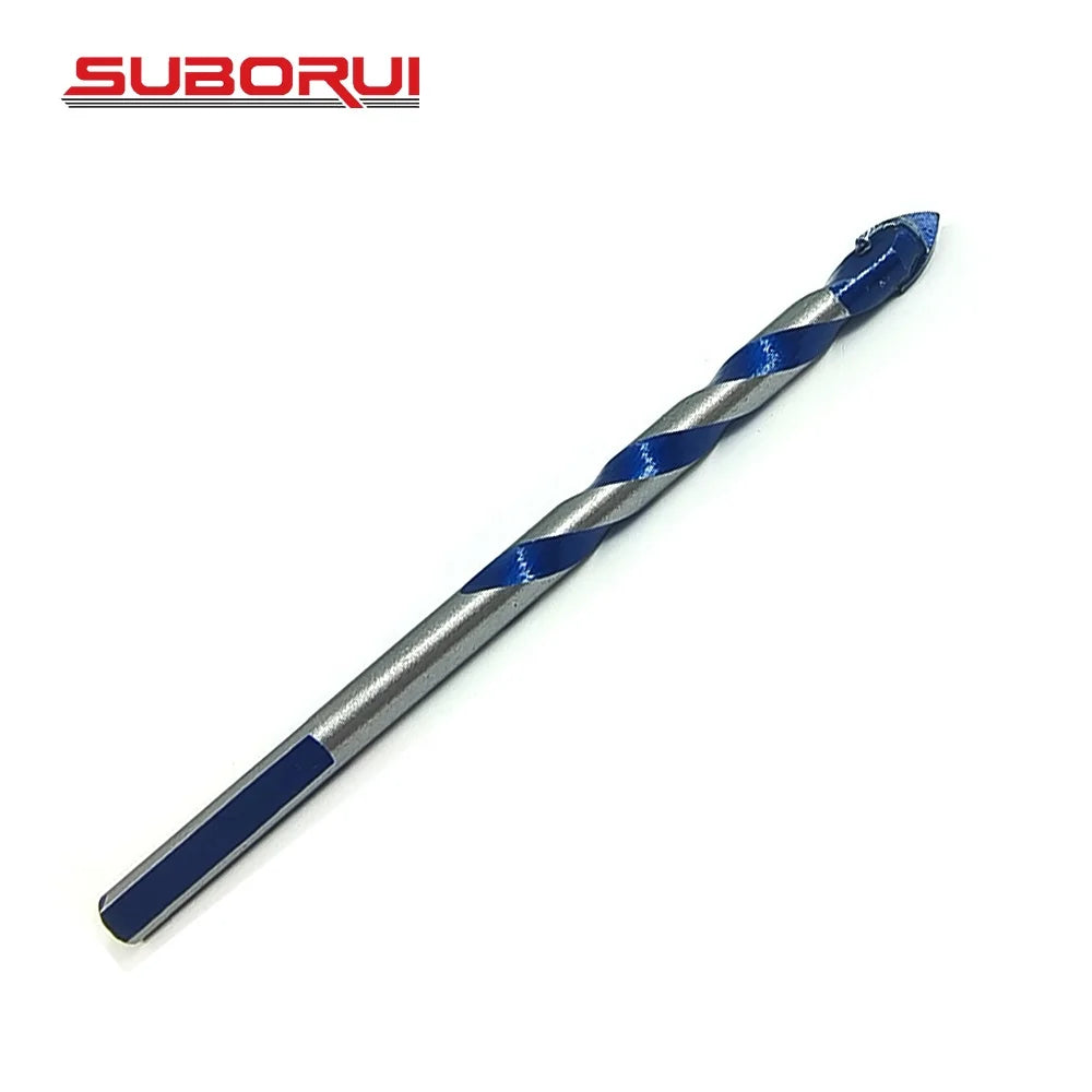 SUBORUI 10Pcs 8mm Triangle Shank Tungsten Carbide Concrete Ceramic Brick Glass Hole Opener Masonry Multipurpose Drill Bit
