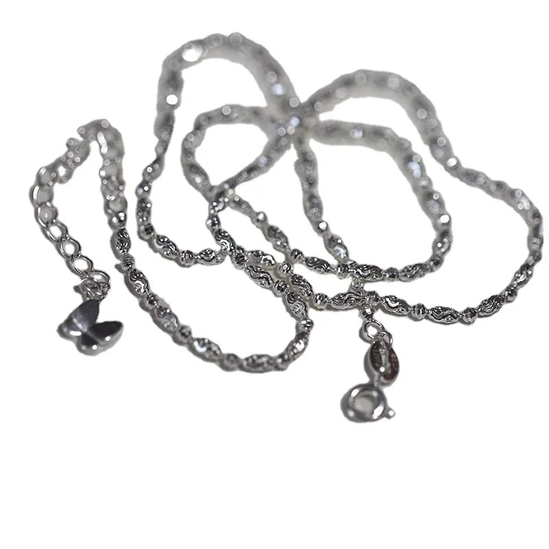 Factory Wholesale Silver Sparkling Clavicle Chain Choker Necklace for Women Fine Jewelry Wedding Party Birthday Gift