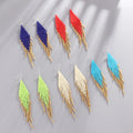 Native Bohemia Bead Earrings Beaded Tassel Drop Earrings Ethnic Style Jewelry